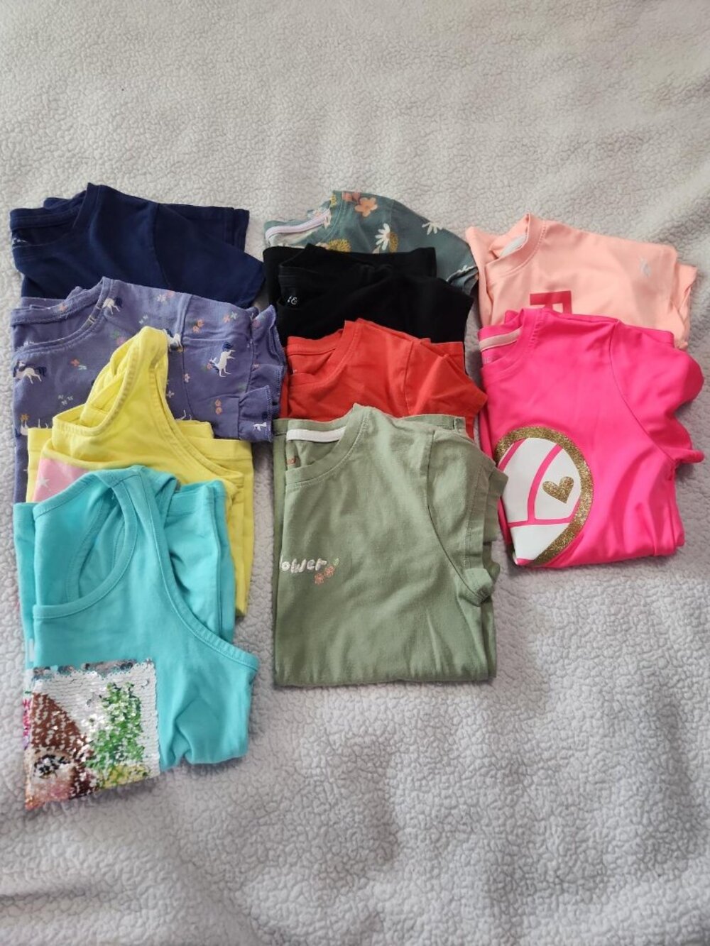 Large bundle lot of Girls t-shirts Size 7/8